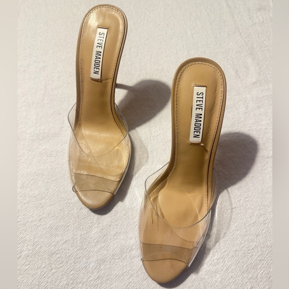 Steve Madden Transparent And Tan Heels - image 1